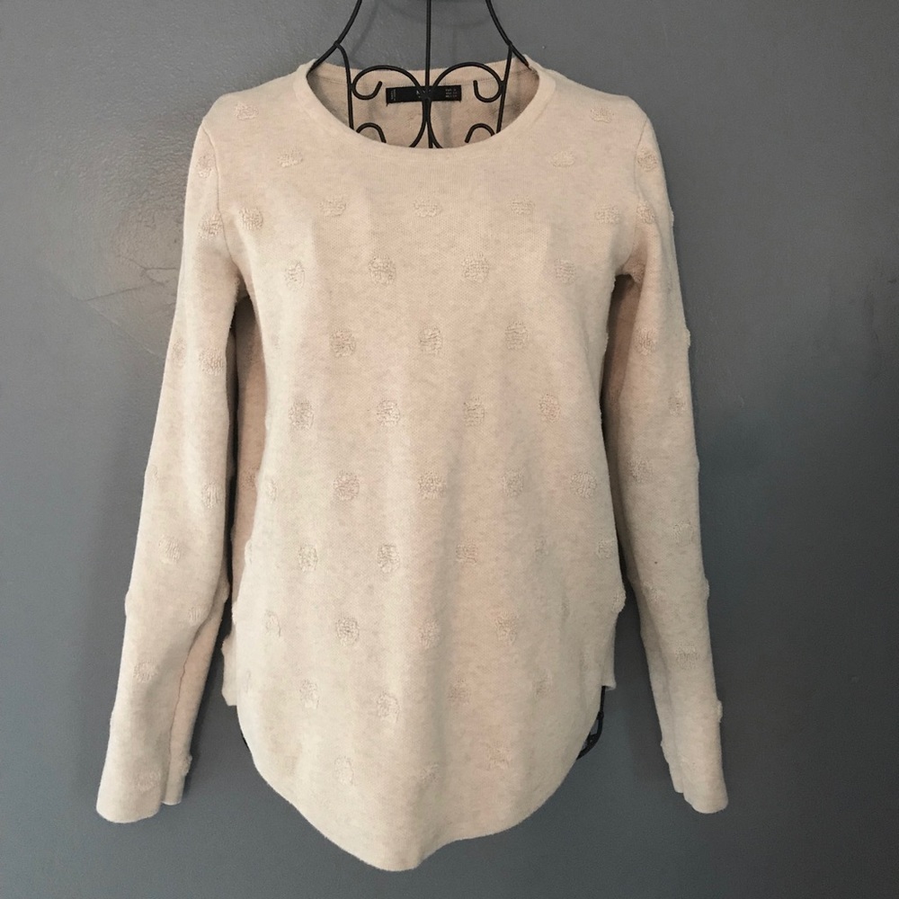 Mango Ivory Knit Sweater Top